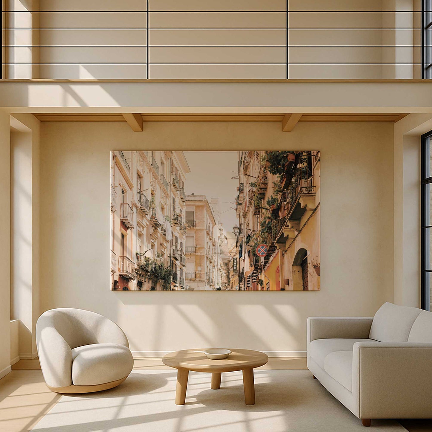 [Color:Stretched Canvas], Picture of art in a room