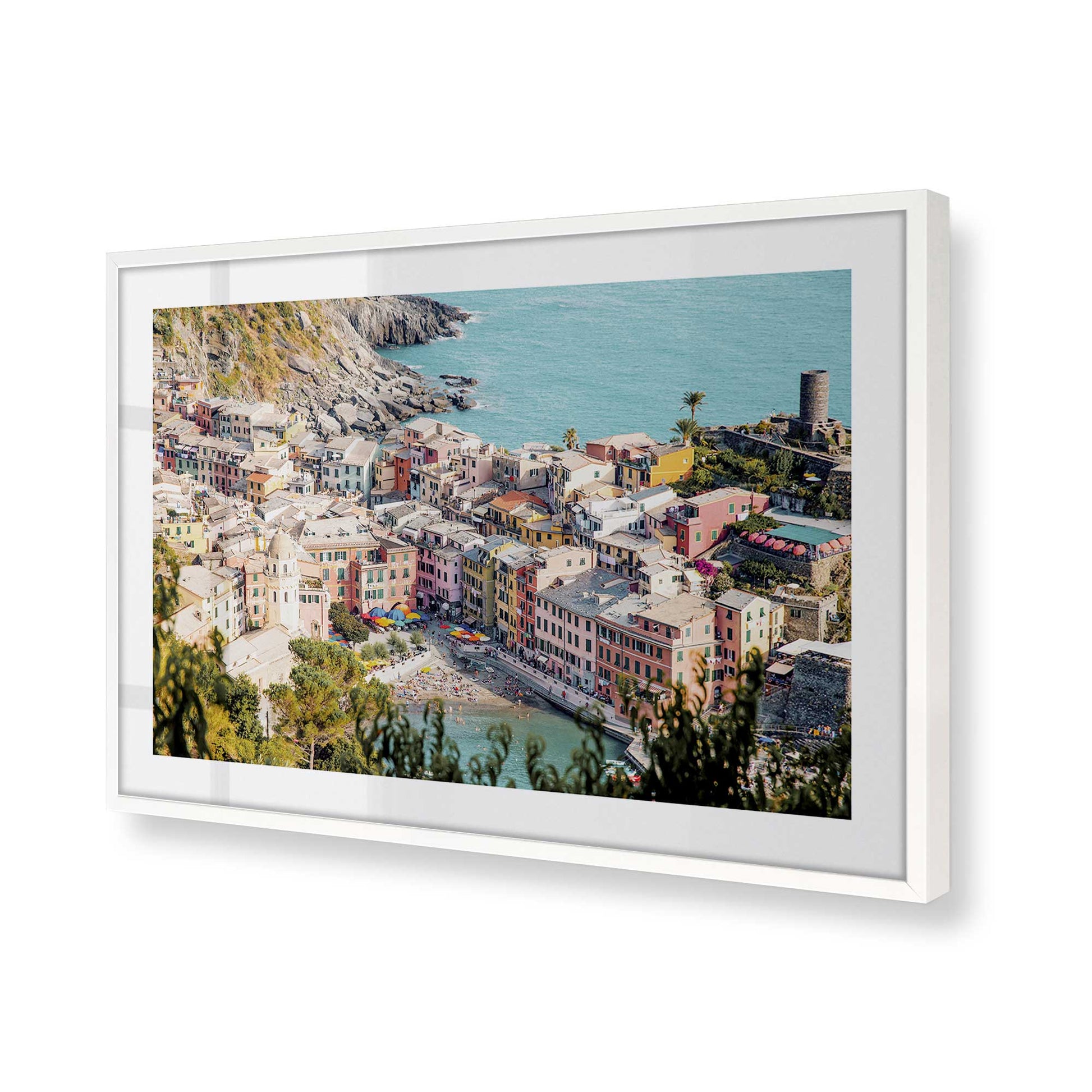 [Color:Opaque White] Picture of art in a Opaque White frame of the corner