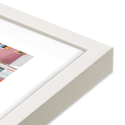 [Color:Opaque White] Picture of art in a Opaque White frame at an angle