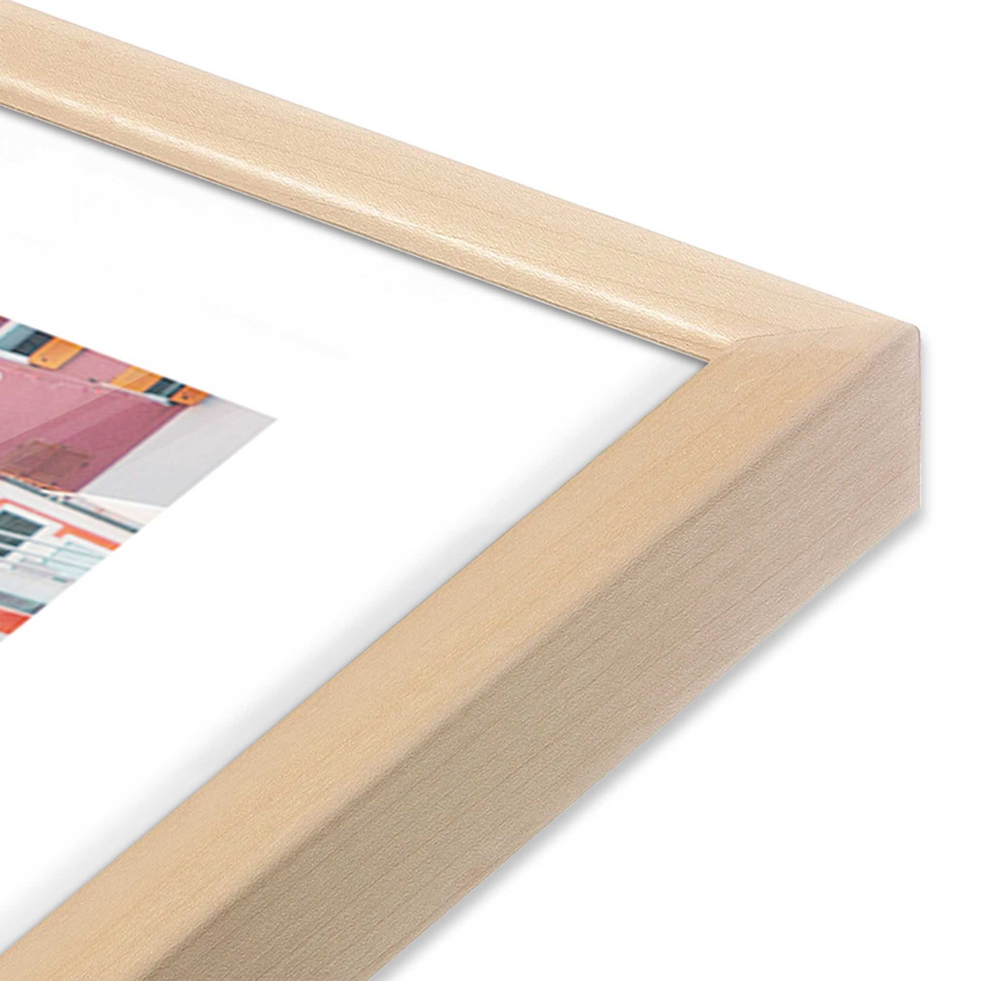 [Color:Raw Maple] Picture of art in a Raw Maple frame at an angle