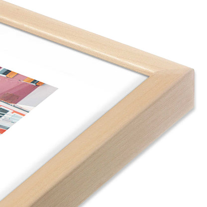 [Color:Raw Maple] Picture of art in a Raw Maple frame at an angle