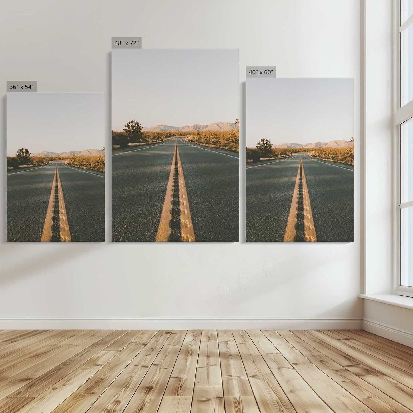 [Color:Stretched Canvas], Image showing the size comparisons