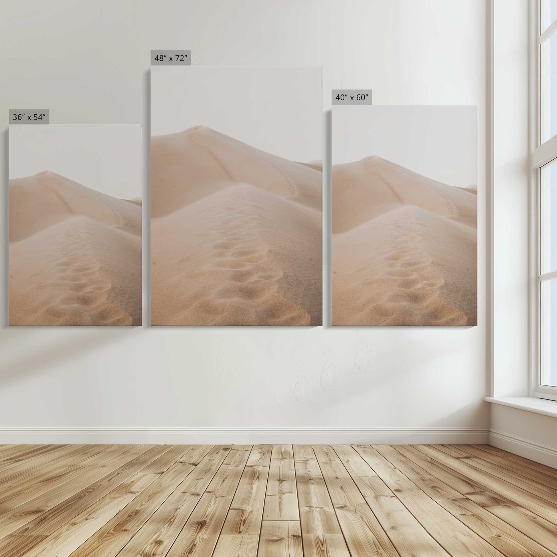 [Color:Stretched Canvas], Image showing the size comparisons