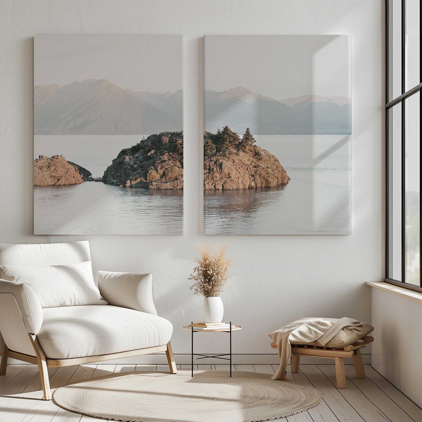 [Color:Stretched Canvas], Picture of art in a room