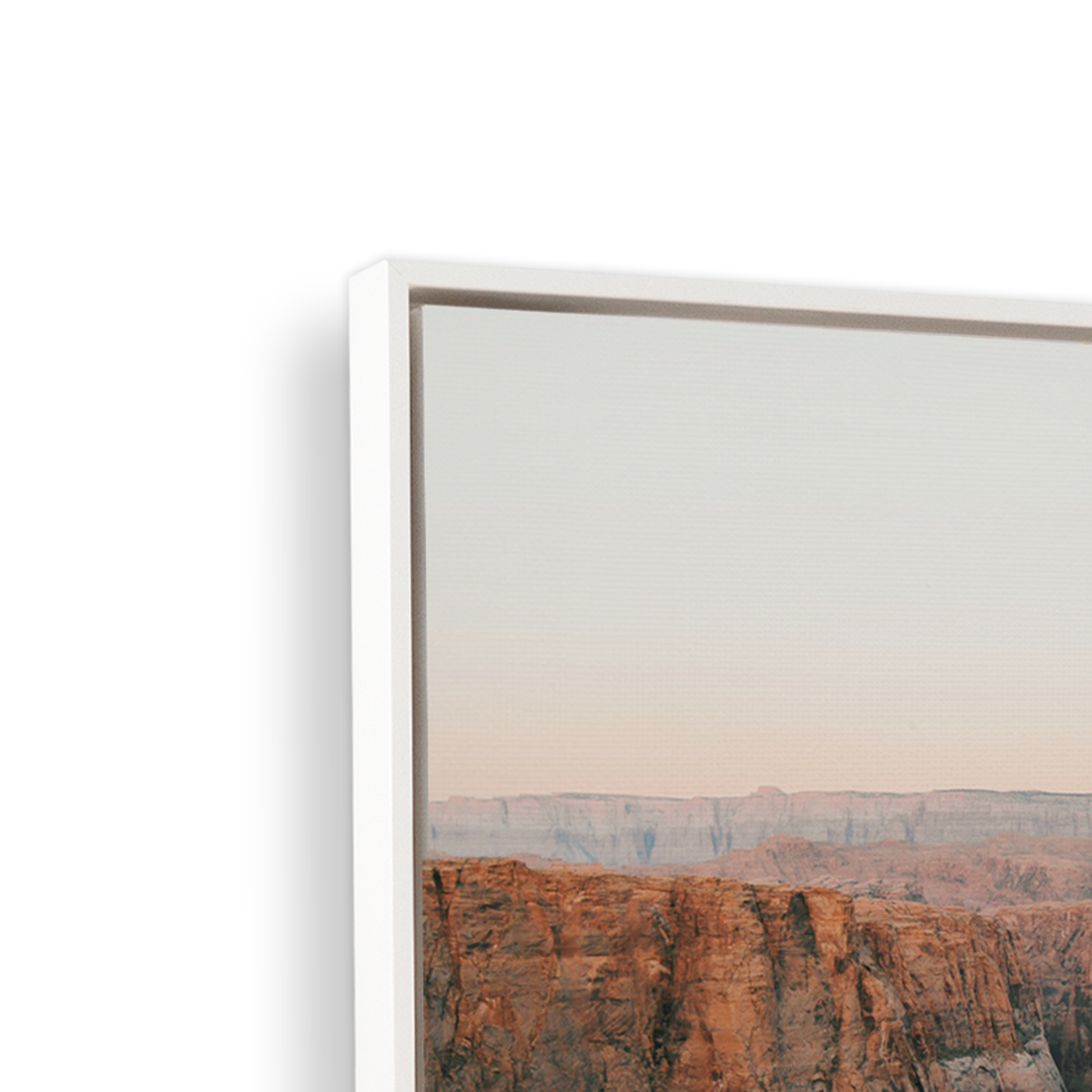 [color:Satin White], Picture of the corner of the frame