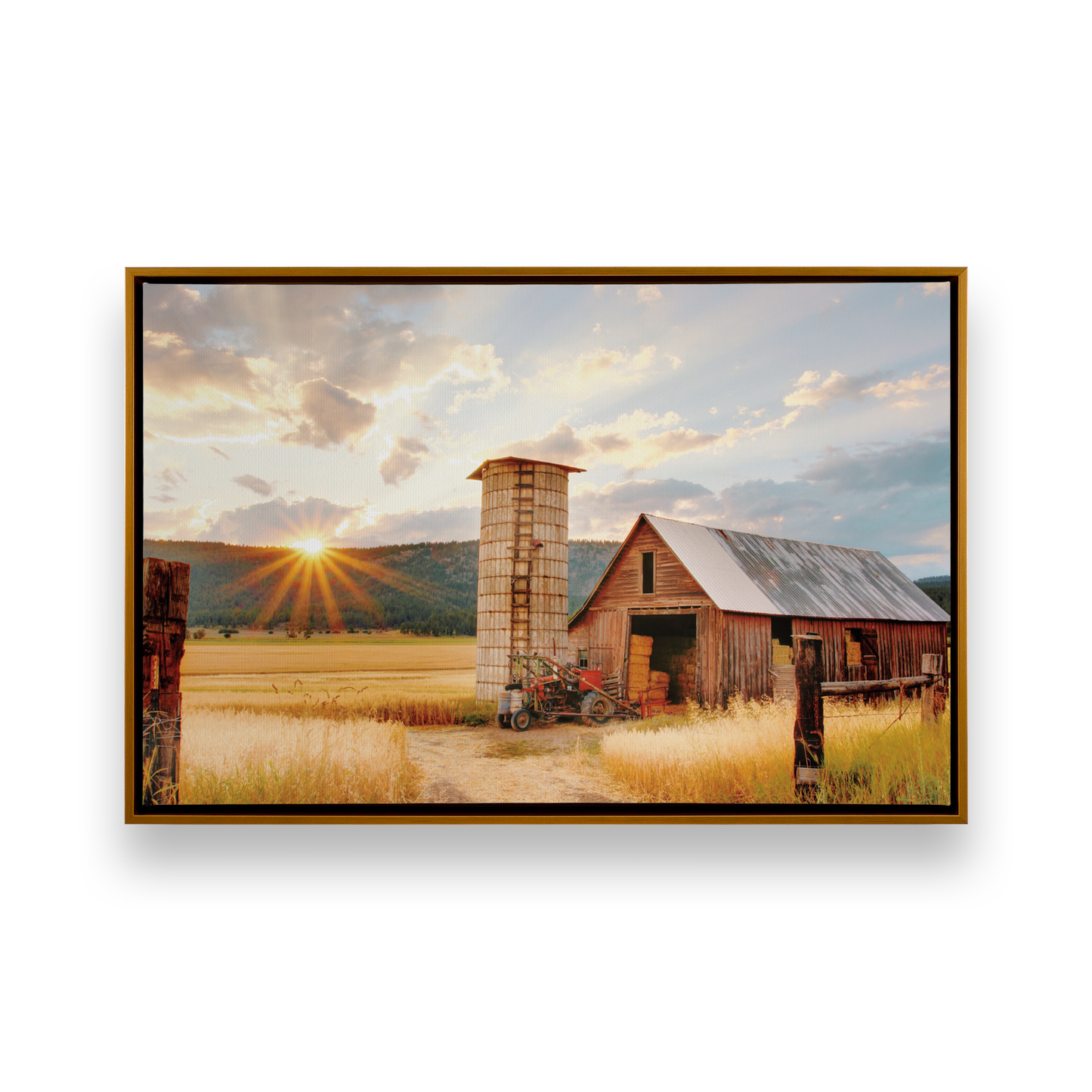 [color:Polished Gold], Picture of art in frame