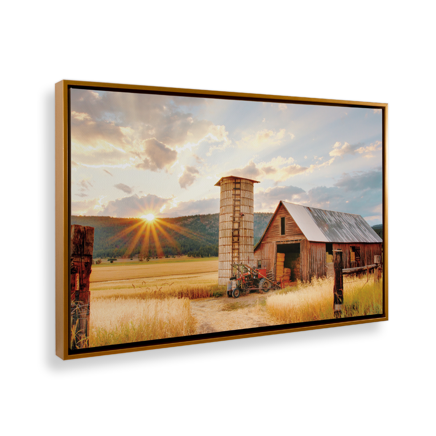 [color:Polished Gold], Picture of art in frame