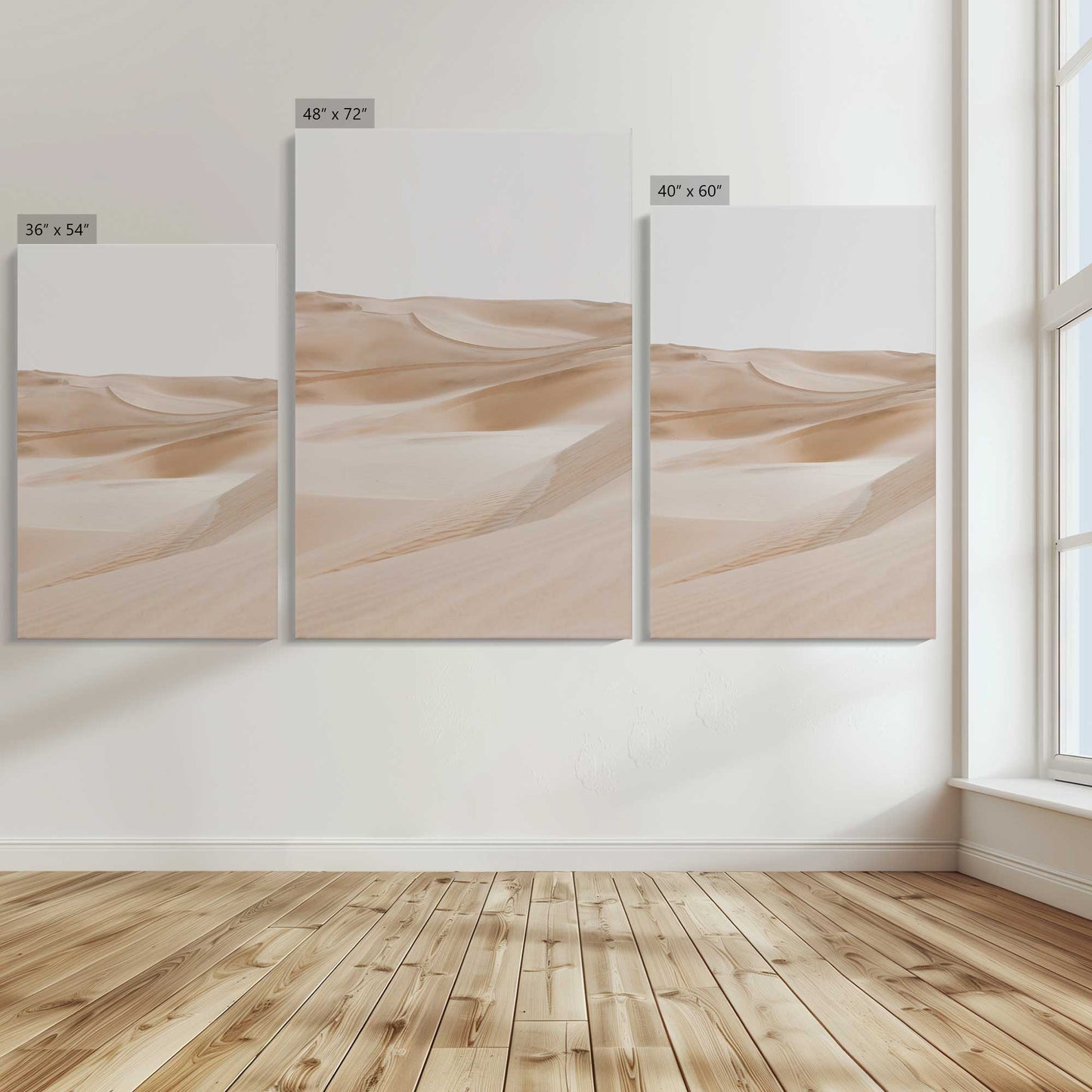 [Color:Stretched Canvas], Image showing the size comparisons