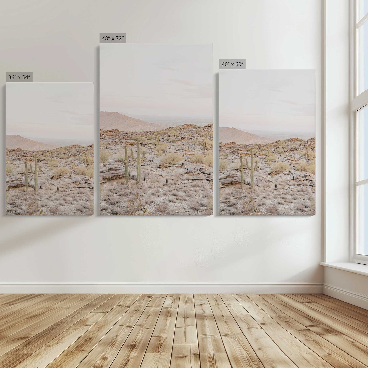 [Color:Stretched Canvas], Image showing the size comparisons