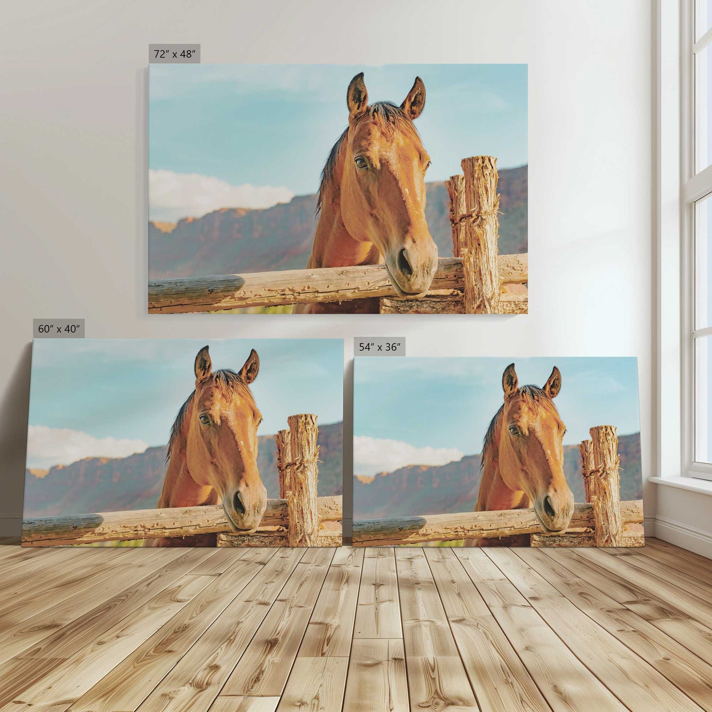 [Color:Stretched Canvas], Image showing the size comparisons