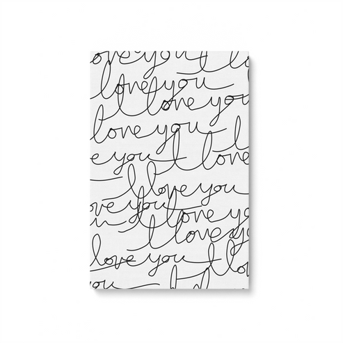 whispers of love on canvas wall art with background with love you written in cursive repeatedly