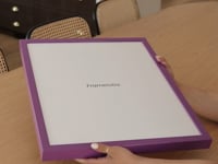 Plum Purple Aurora Wall Frame, Set of 4