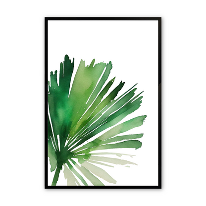 [color:Satin Black], Picture of the first print of 3 palms in a black frame