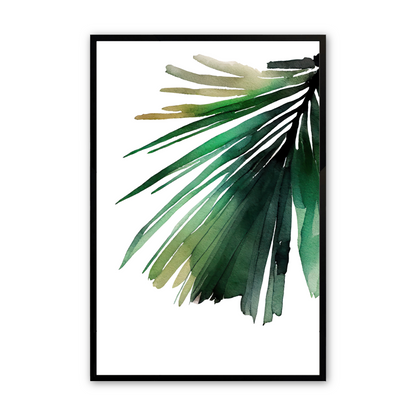 [color:Satin Black], Picture of the third print of 3 palms in a black frame