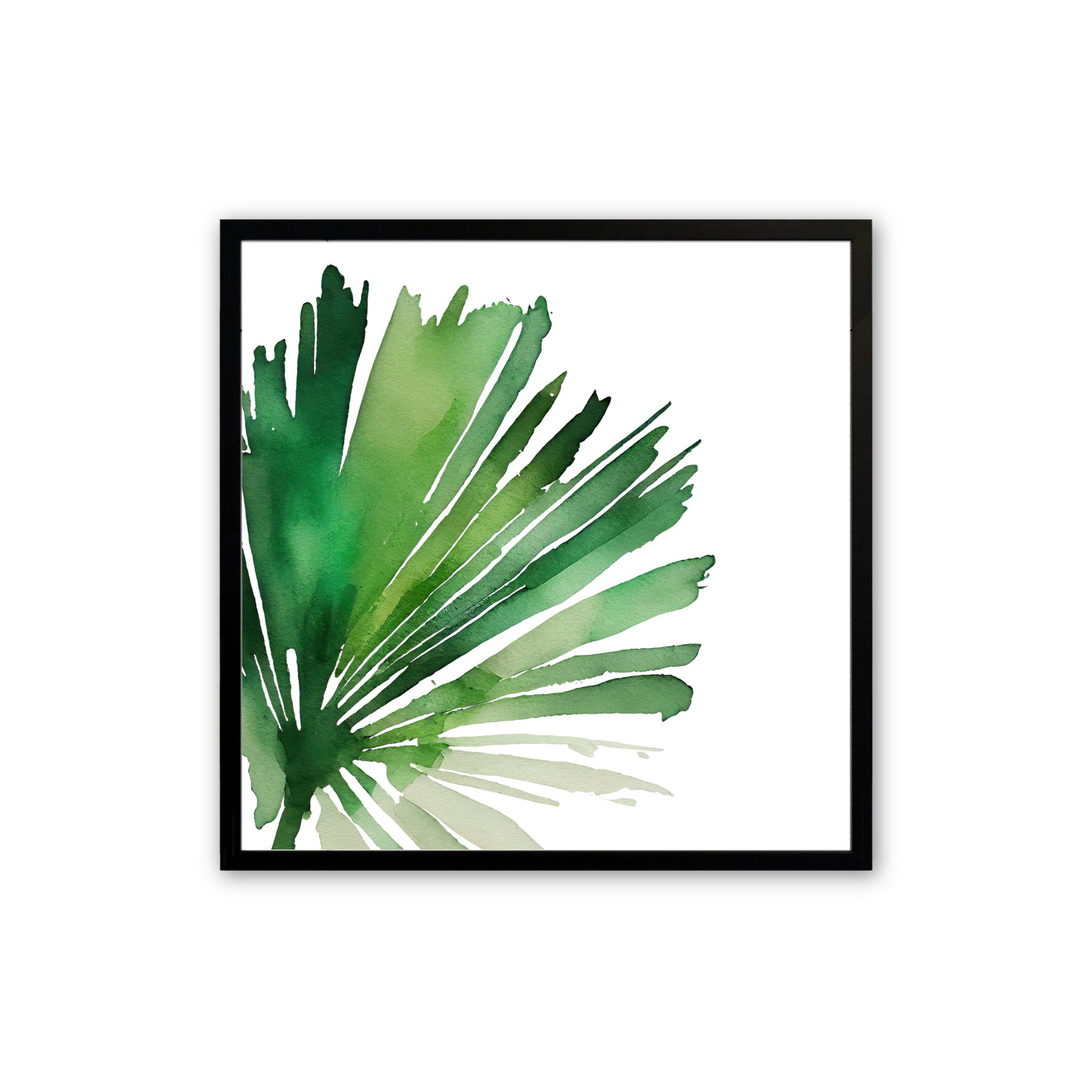 [color:Satin Black], Picture of the first print of 3 palms in a black frame