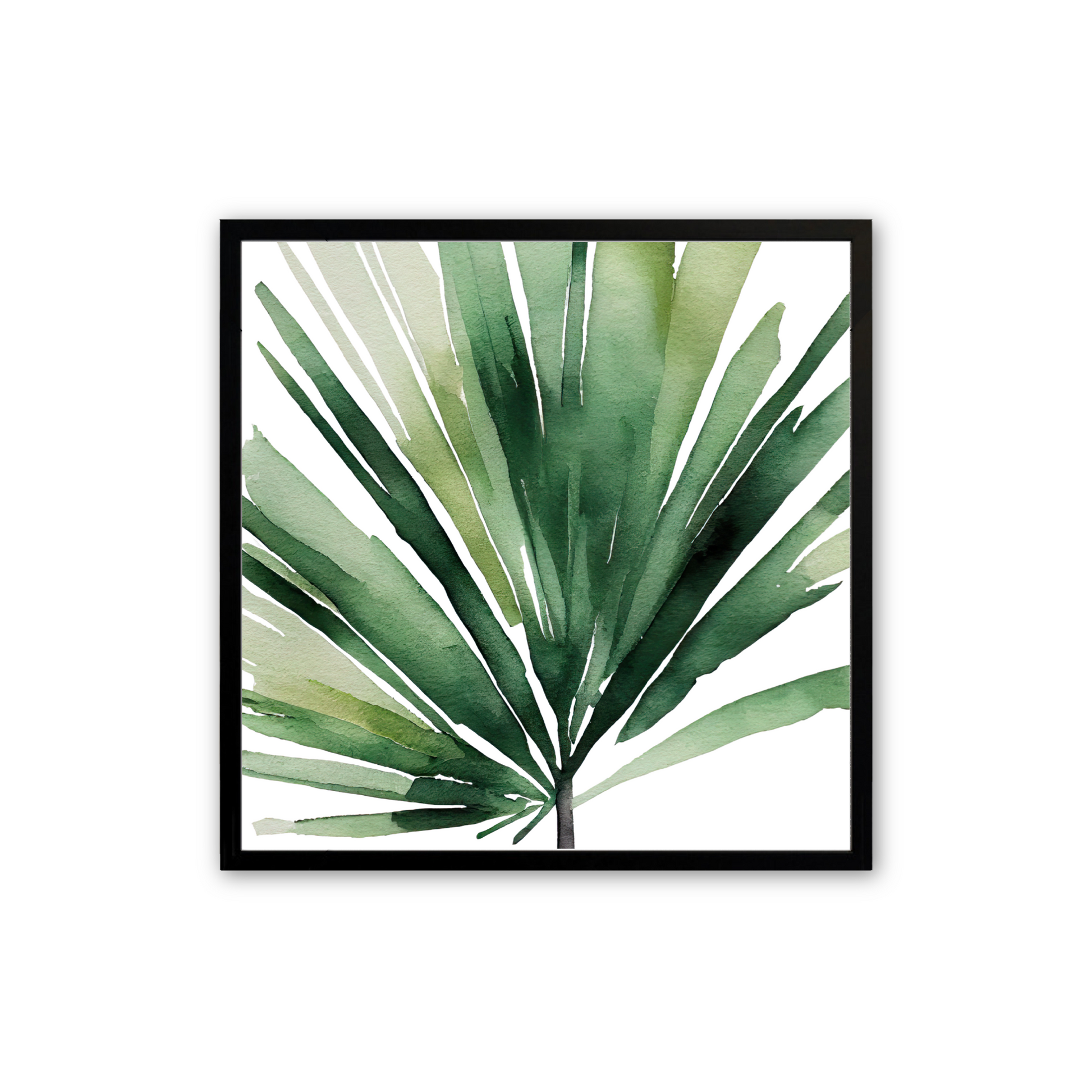 [color:Satin Black], Picture of the second print of 3 palms in a black frame