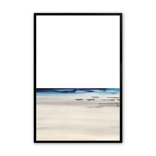 [color:Satin Black], Picture of the second of 2 matching prints of the seaside in a black frame