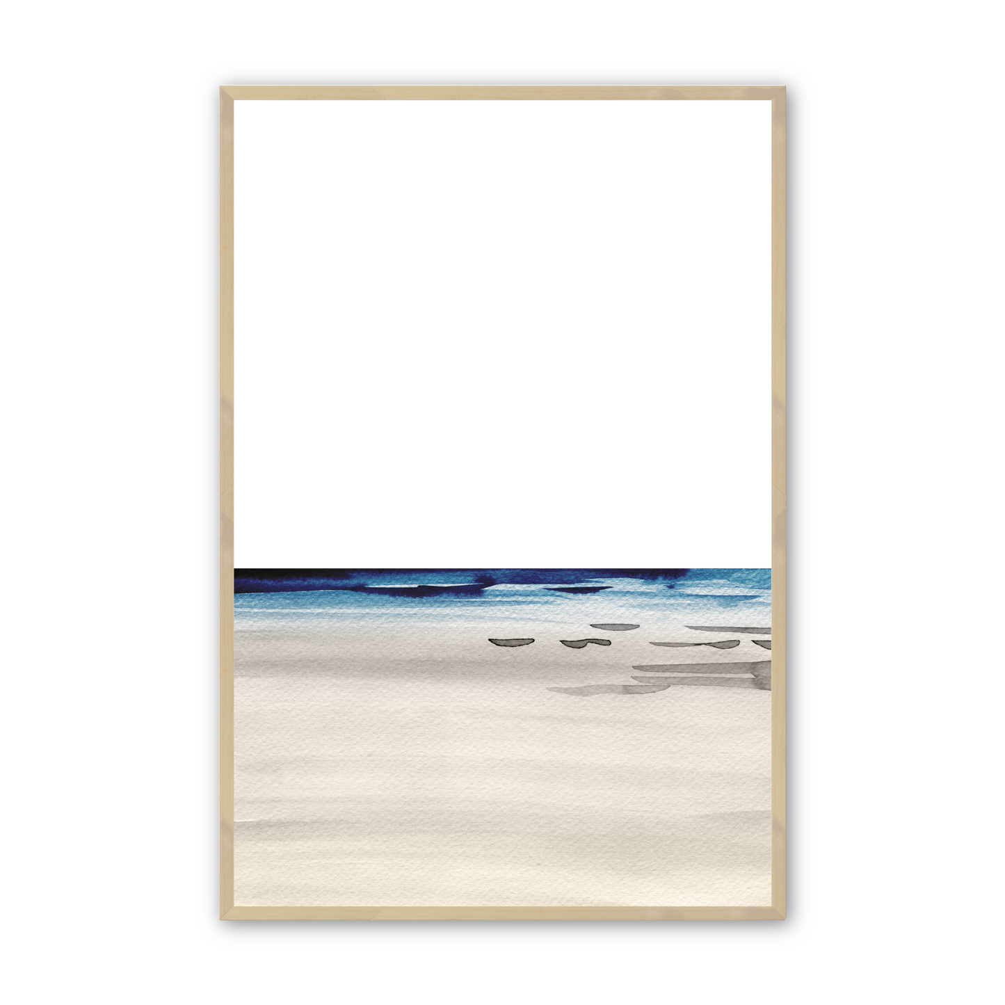 [color:Raw Maple], Picture of the second of 2 matching prints of the seaside in a 
raw maple frame