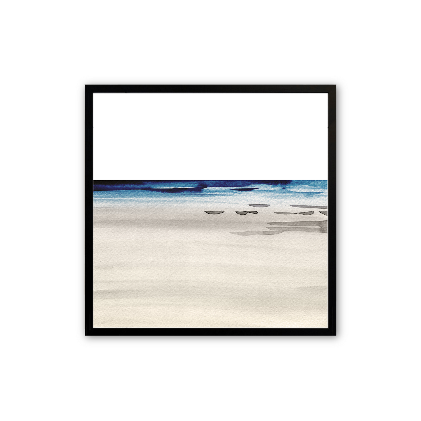 [color:Satin Black], Picture of the second of 2 matching prints of the seaside in a black frame