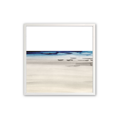 [color:Opaque White], Picture of the second of 2 matching prints of the seaside in a white frame