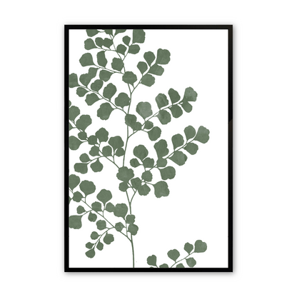 [color:Satin Black], Picture of the second of 6 leaves and flowers in a black frame