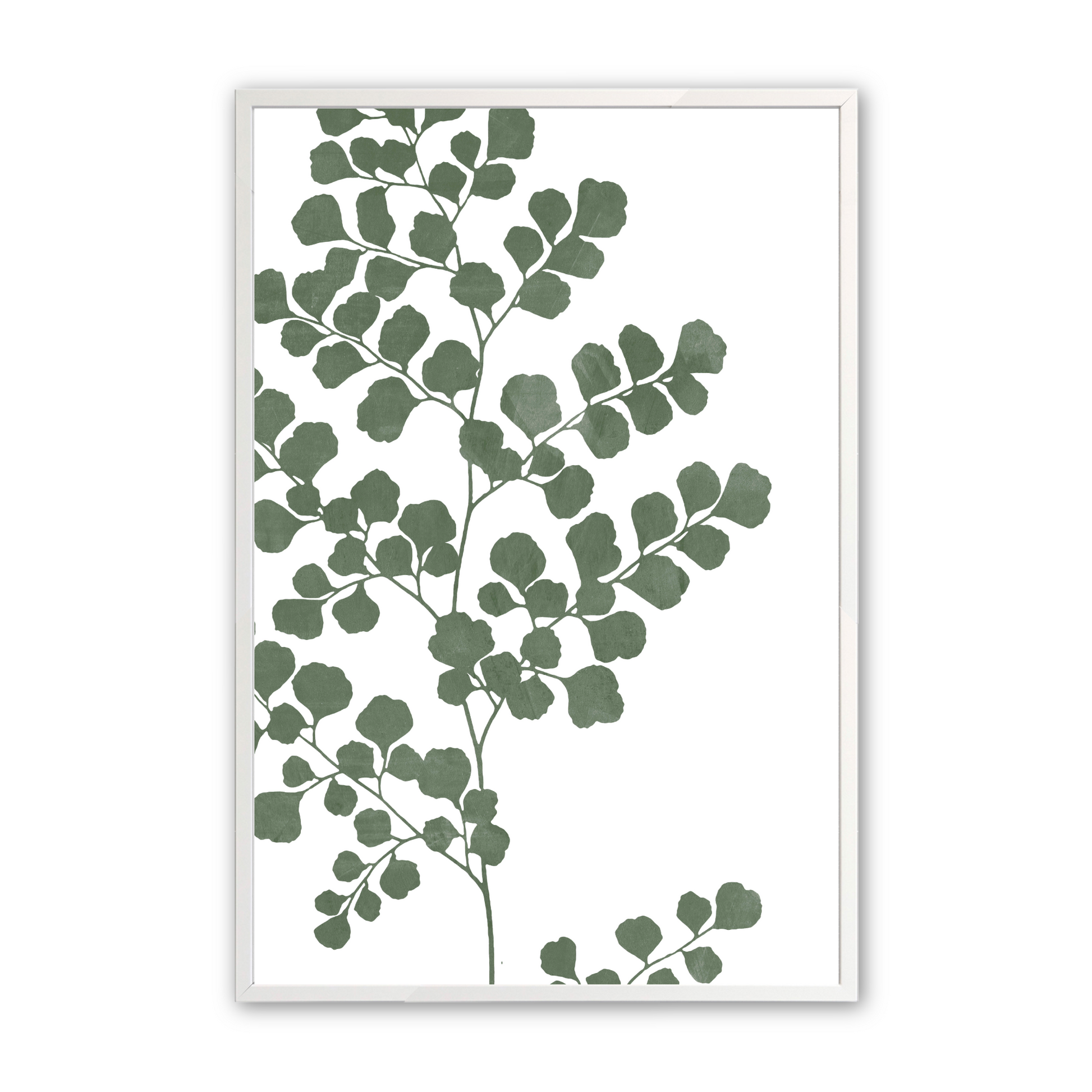 [color:Opaque White], Picture of the second of 6 leaves and flowers in a white frame