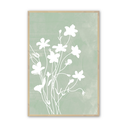 [color:Raw Maple], Picture of the fifth of 6 leaves and flowers in a raw maple frame