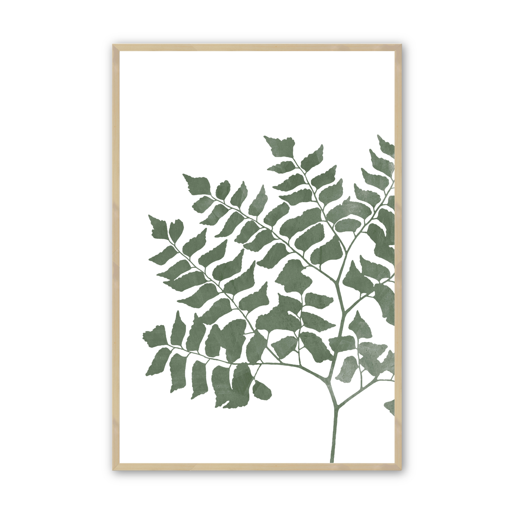 [color:Raw Maple], Picture of the six of 6 leaves and flowers in a raw maple frame