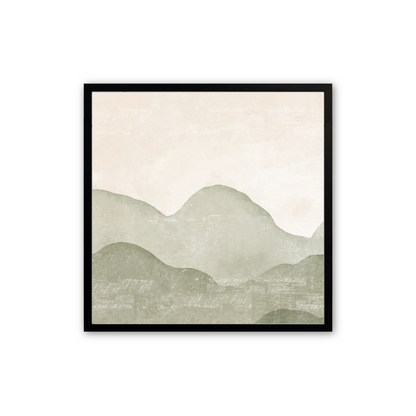 [color:Satin Black], Picture of the second of 3 mountain illustrations in a black frame