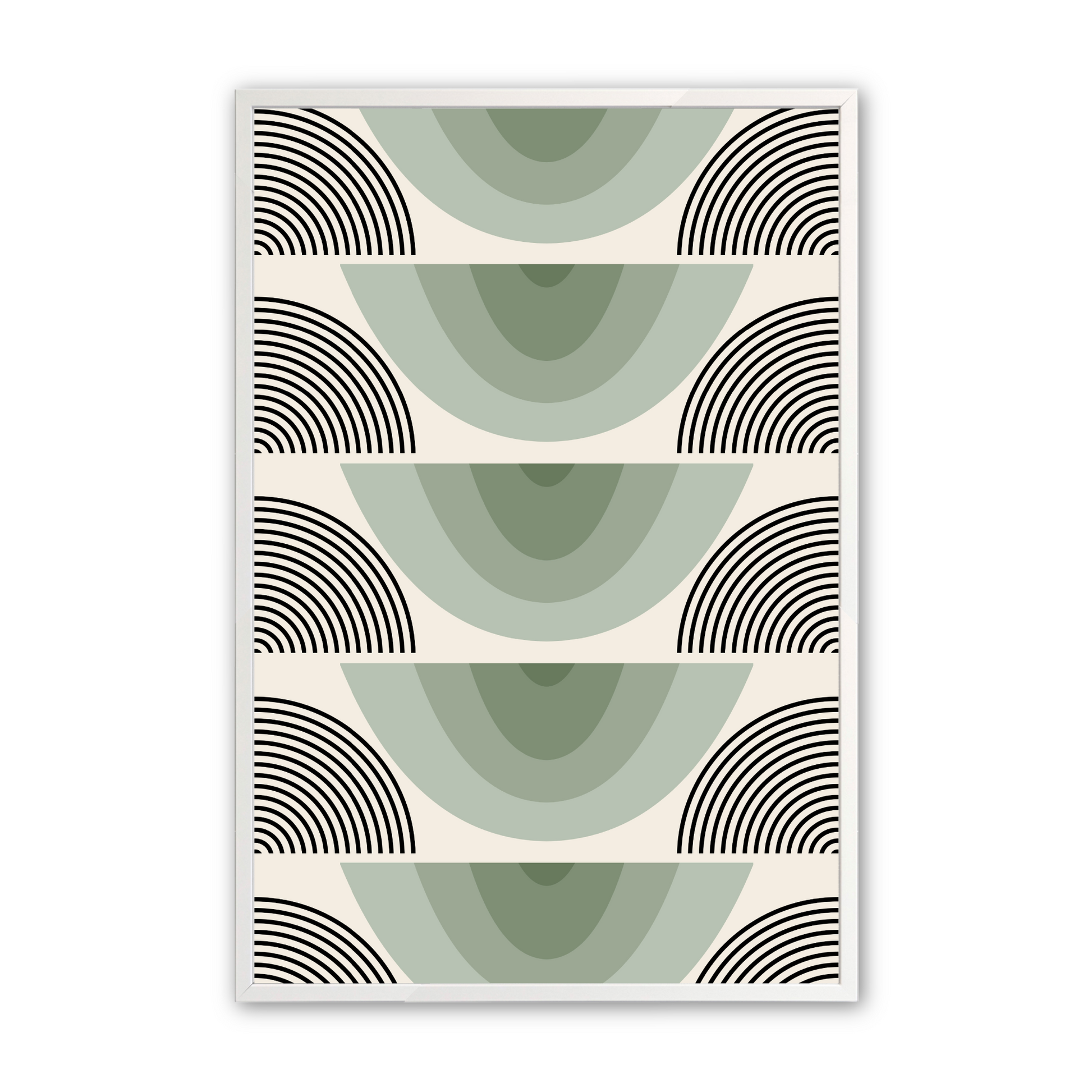 [color:Opaque White], Picture of the forth of 4 Abstract illustrations in white frame