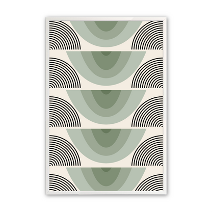[color:Opaque White], Picture of the forth of 4 Abstract illustrations in white frame