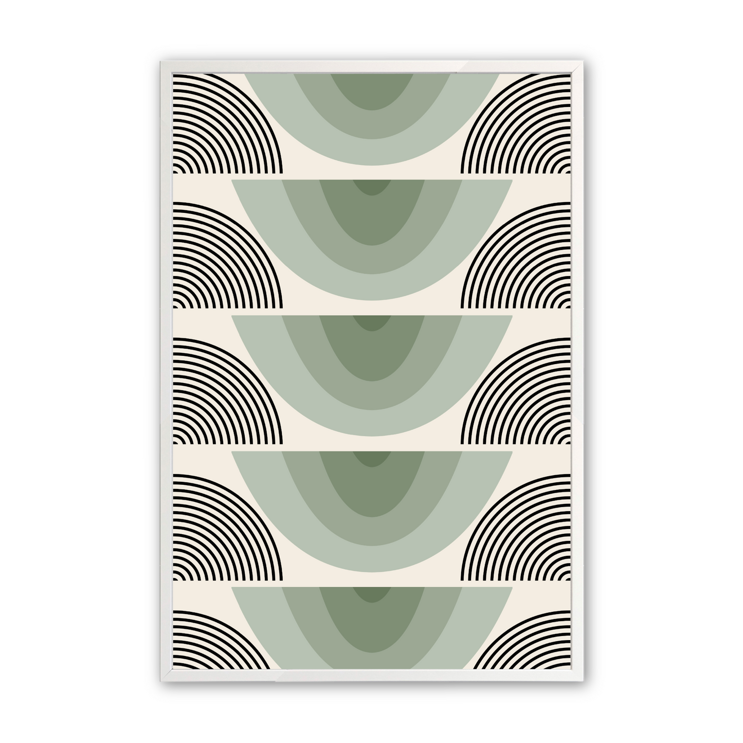 [color:Opaque White], Picture of the forth of 4 Abstract illustrations in white frame