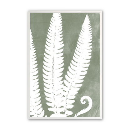 [color:Opaque White], Picture of the third of 3 leaf illustrations in white frame
