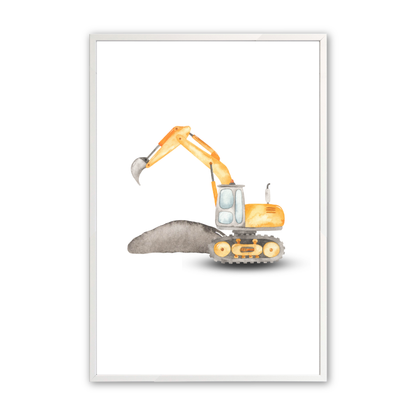 [color:Opaque White], excavator