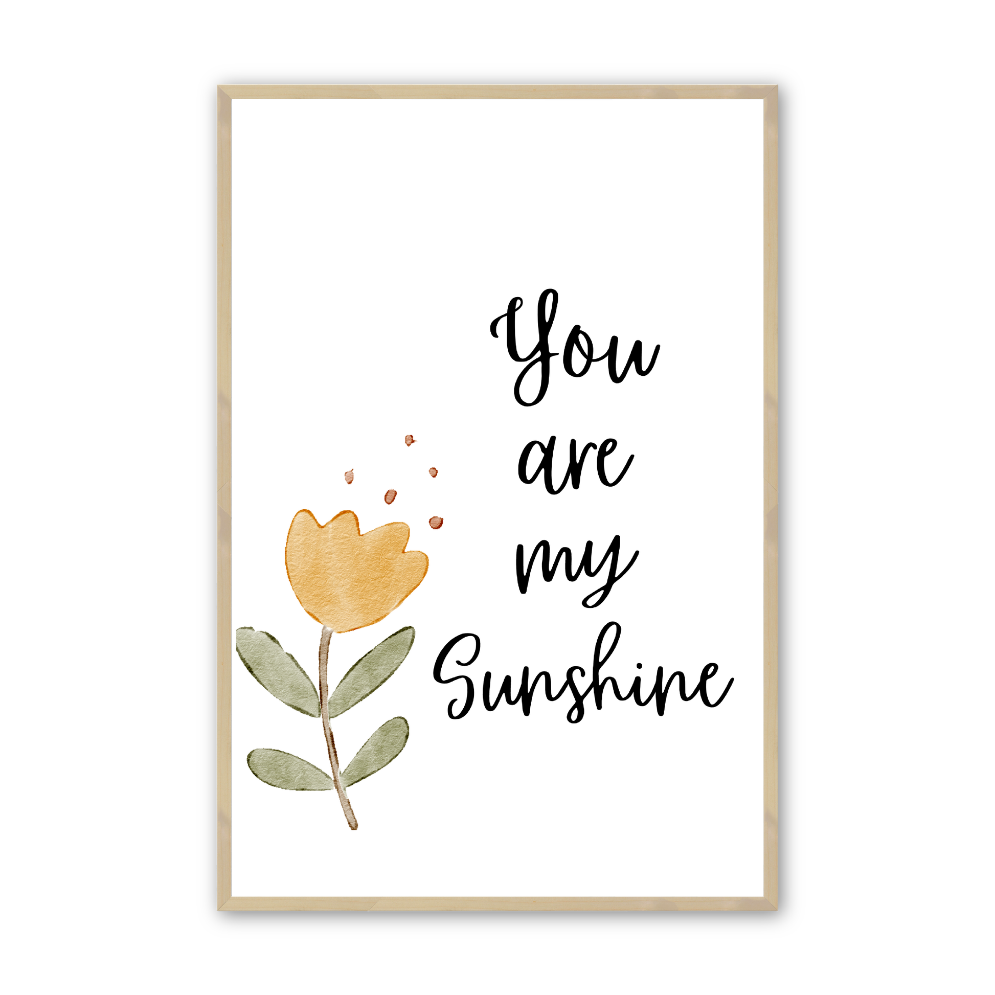 [color:Raw Maple], Picture of art in frame -You Are My Sunshine