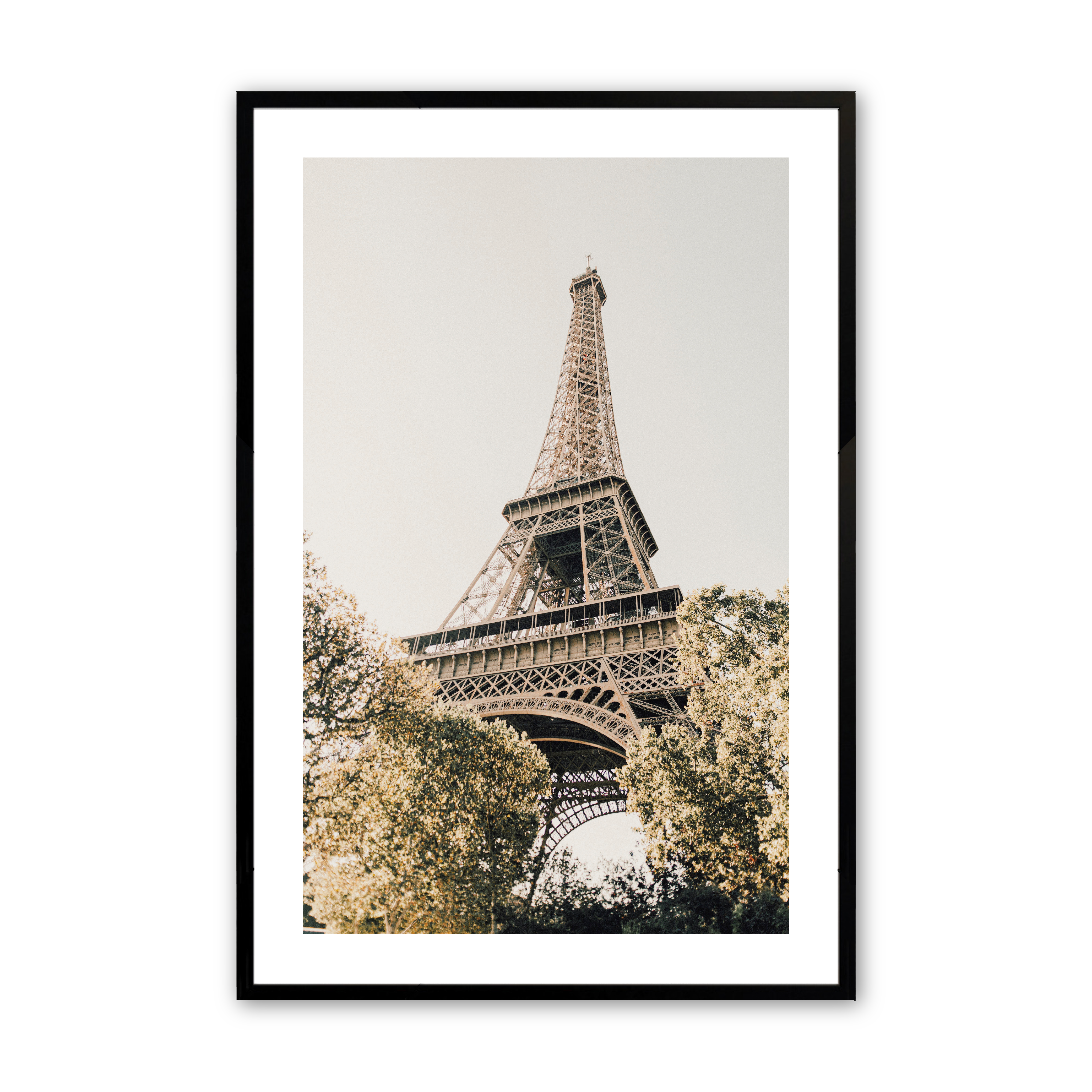 Parisian Icon Photo art print of Eiffel tower in a black frame