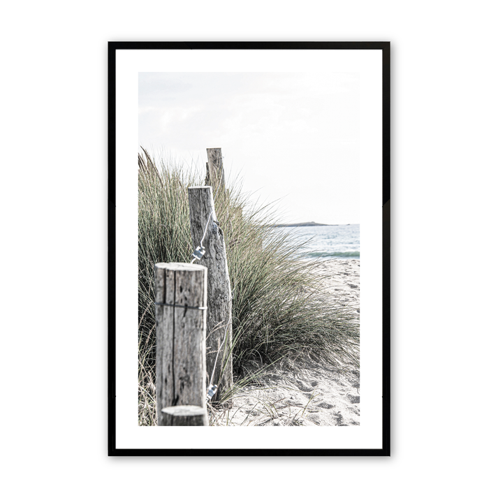rustic gateway print in a sleek black frame