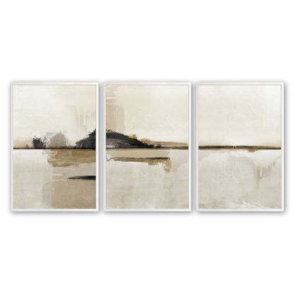 Modern Neutral Abstract Gallery Wall Art Set of 3