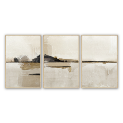 Modern Neutral Abstract Gallery Wall Art Set of 3