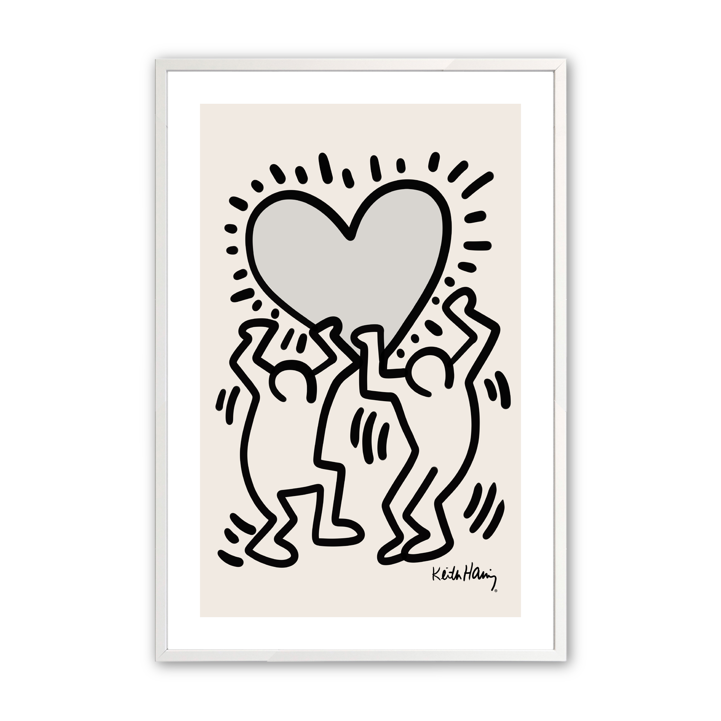 Keith Haring Heart Poster