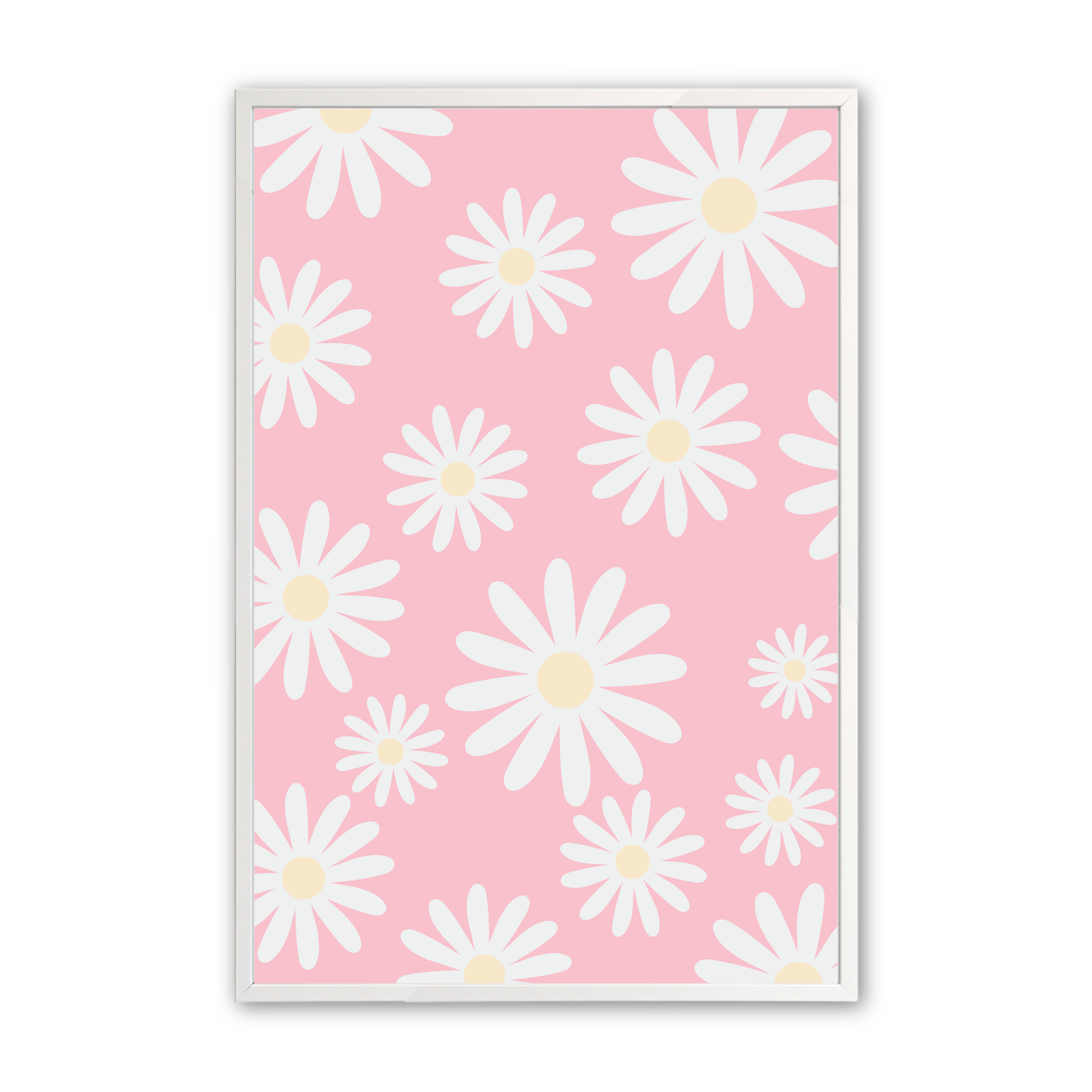 [color:Opaque White], Print 2 - Daisy's on a pink background
