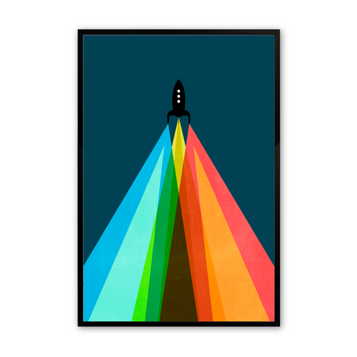 Blast off art on canvas in a frame